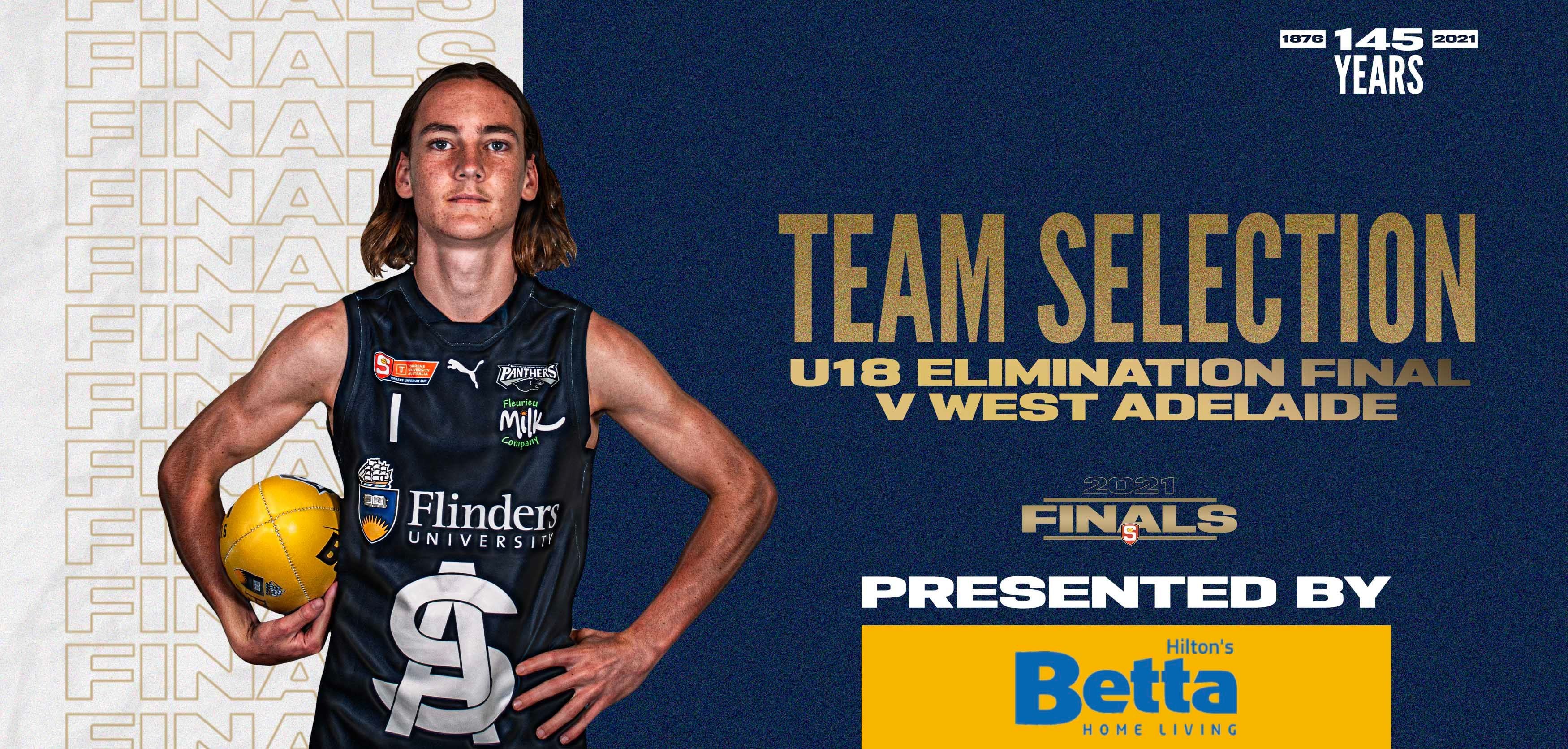 BETTA Team Selection: Under-18 EF vs West Adelaide BETTA Team Selection: Under-18 EF vs West Adelaide